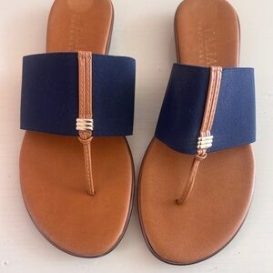 Italian Shoemakers Navy and Brown Sandals